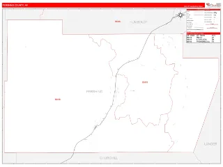 Pershing County, NV RedLine style ZIP Code wall map