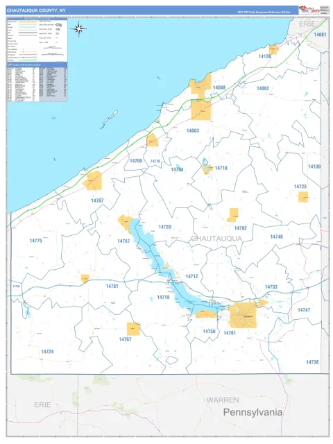 Chautauqua County, NY map