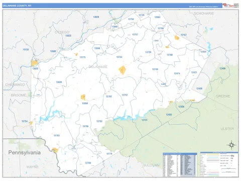 Delaware County, NY map