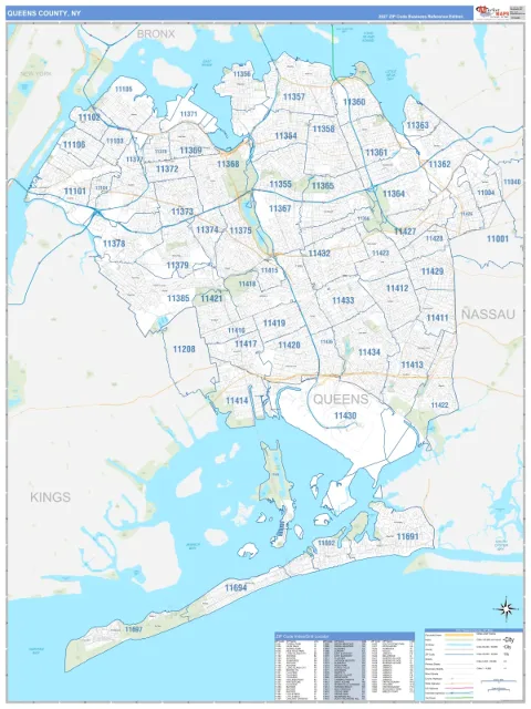 Queens County, NY map