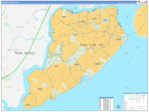 Richmond County, NY map