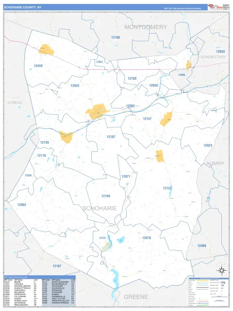 Schoharie County, NY map