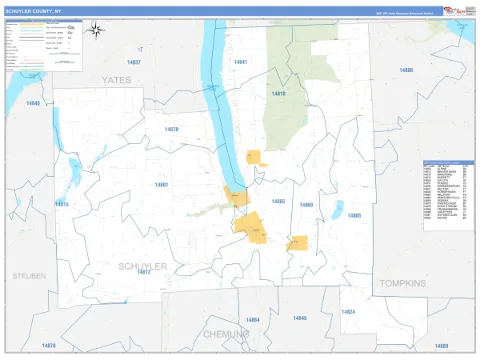 Schuyler County, NY map
