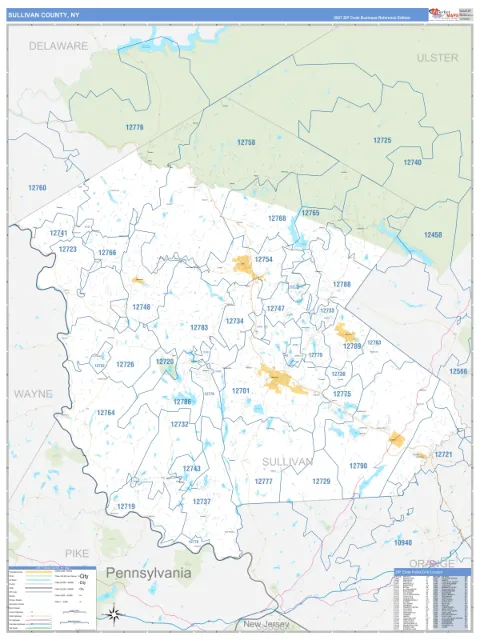 Sullivan County, NY map