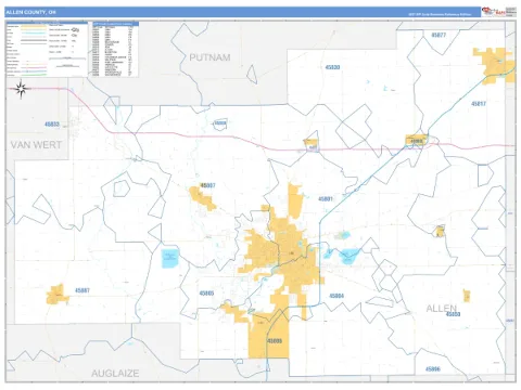 Allen County, OH map