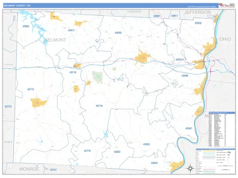 Belmont County, OH map