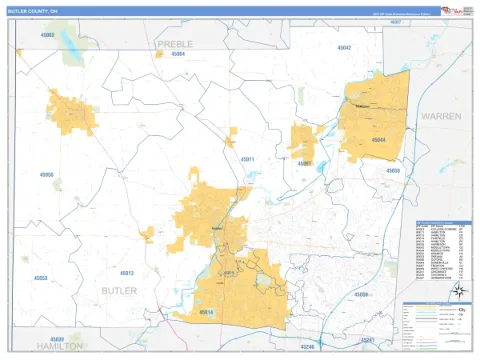 Butler County, OH map