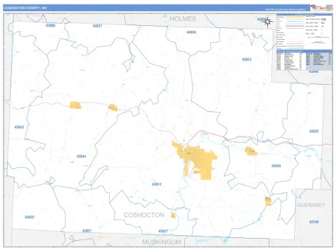 Coshocton County, OH map