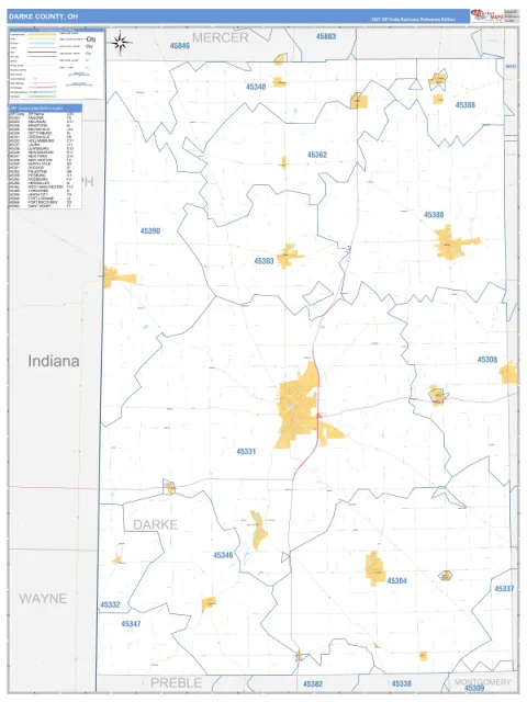 Darke County, OH map