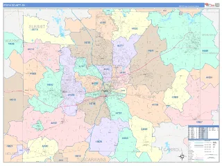 Stark County, OH ColorCast style ZIP Code wall map