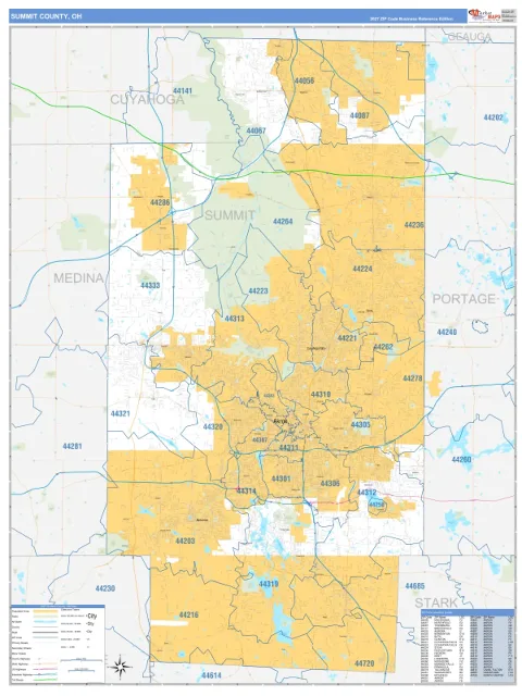 Summit County, OH map
