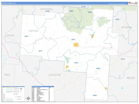 Vinton County, OH map