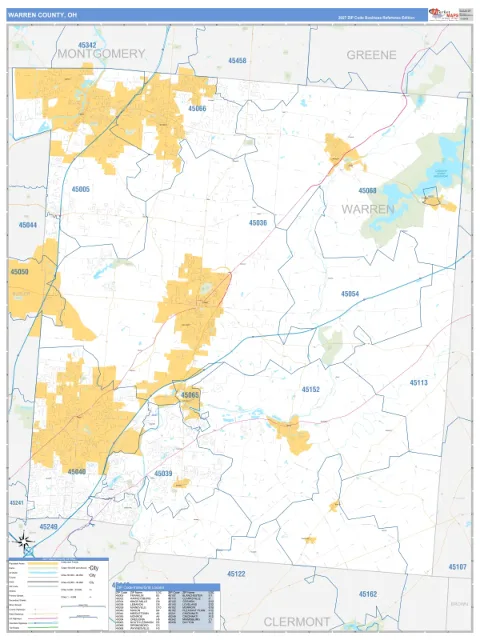 Warren County, OH map