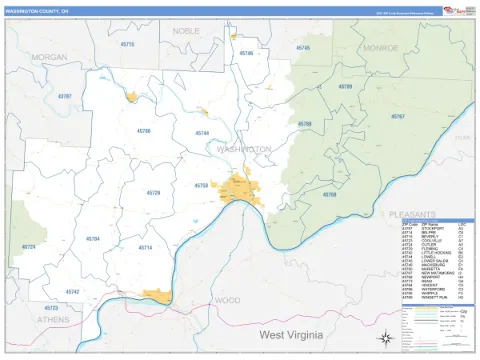 Washington County, OH map