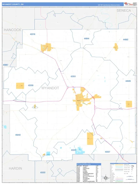 Wyandot County, OH map