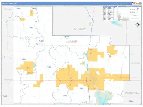 Carter County, OK map