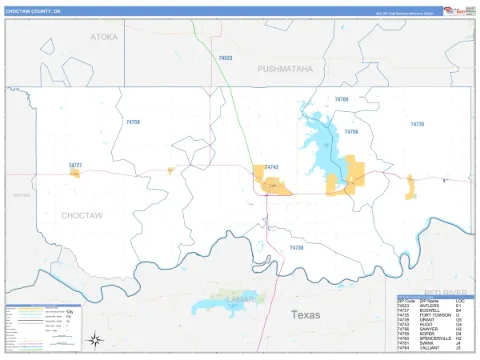 Choctaw County, OK map