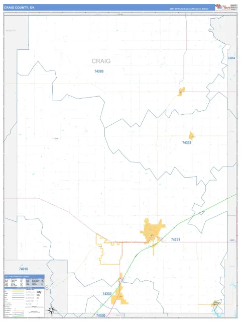 Craig County, OK map