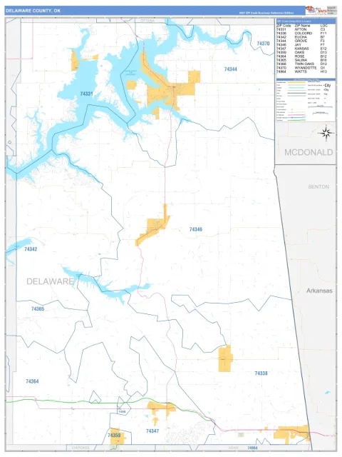 Delaware County, OK map