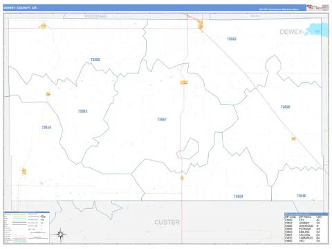 Dewey County, OK map