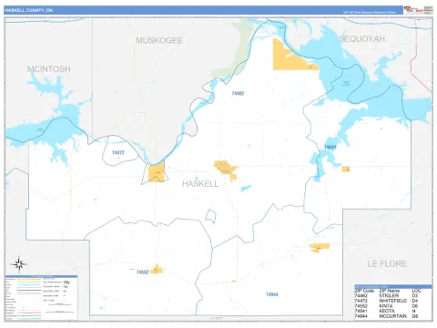 Haskell County, OK map