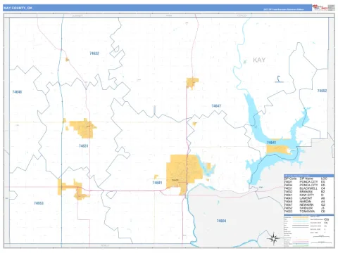 Kay County, OK map