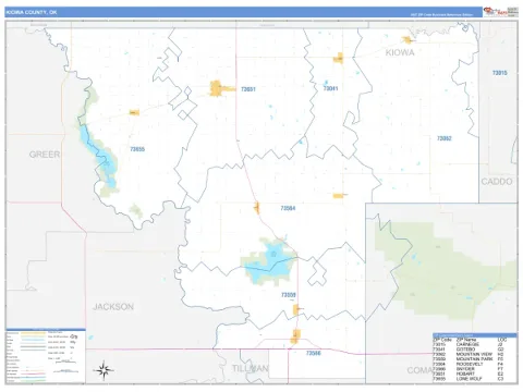 Kiowa County, OK map
