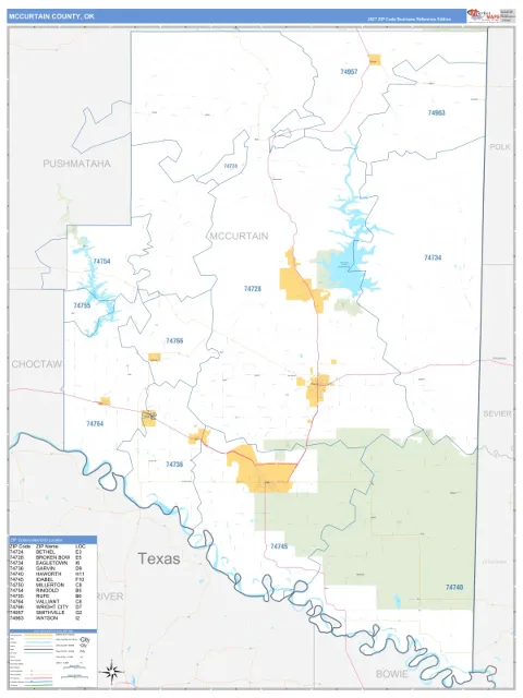 McCurtain County, OK map