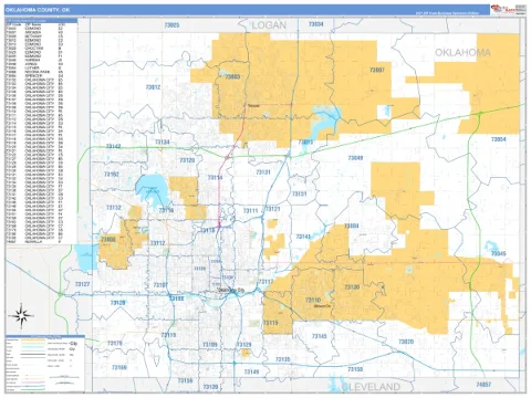 Oklahoma County, OK map