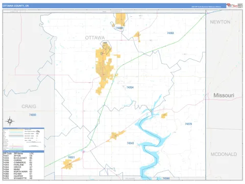 Ottawa County, OK map