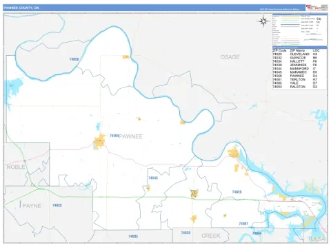 Pawnee County, OK map