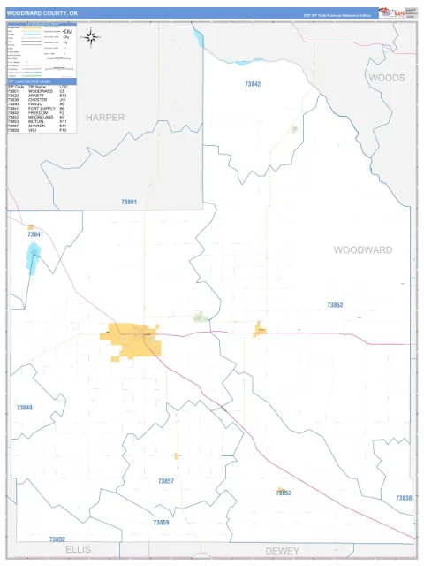 Woodward County, OK map