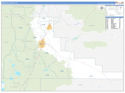 Deschutes County, OR map