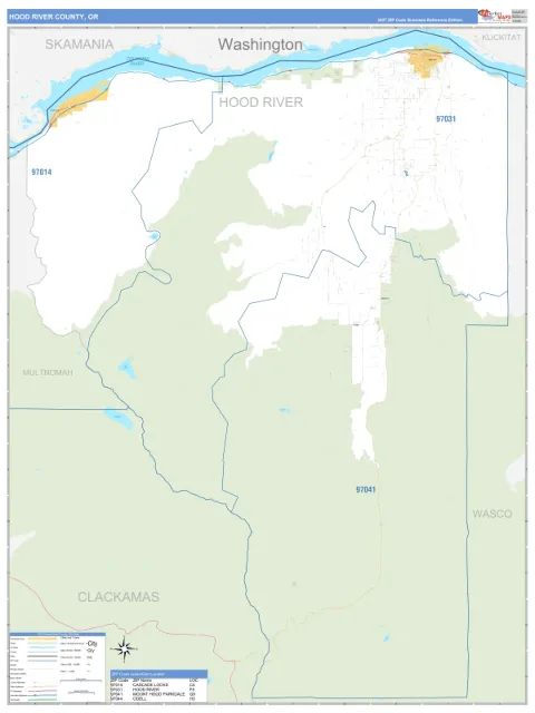 Hood River County, OR map