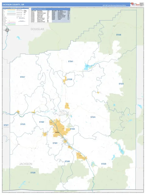 Jackson County, OR map