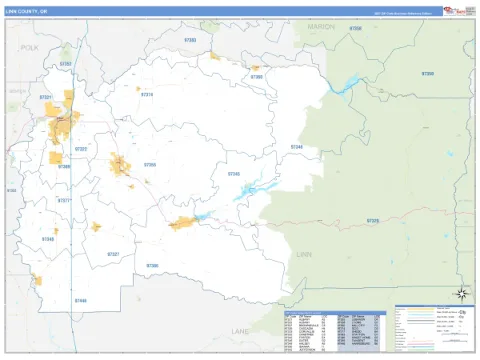 Linn County, OR map