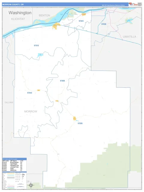 Morrow County, OR map