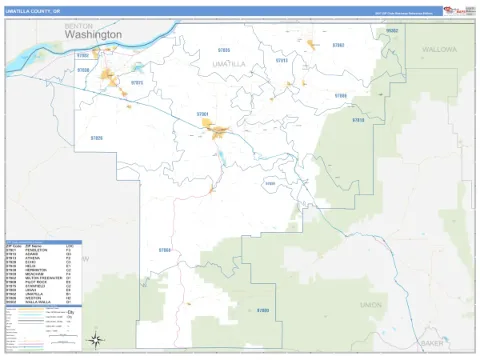 Umatilla County, OR map