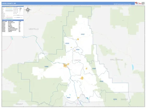 Union County, OR map