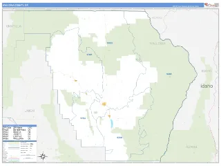 Wallowa County, OR Business Reference style ZIP Code wall map