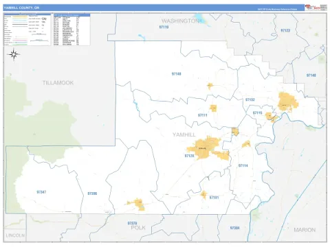 Yamhill County, OR map