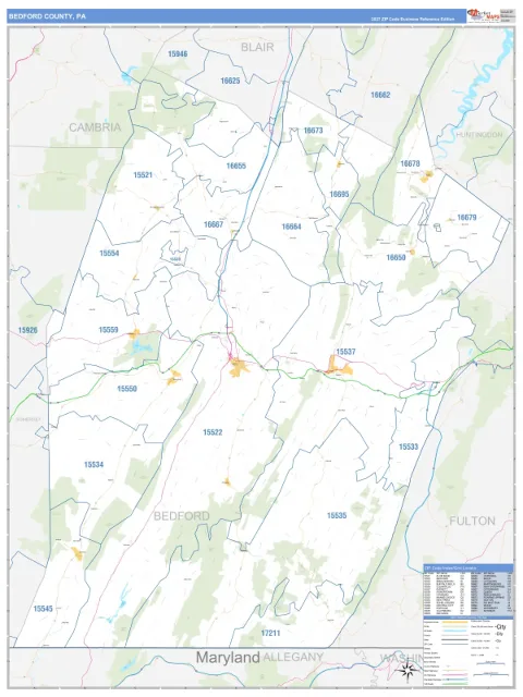 Bedford County, PA map