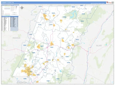 Cambria County, PA map