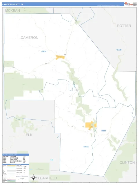 Cameron County, PA map