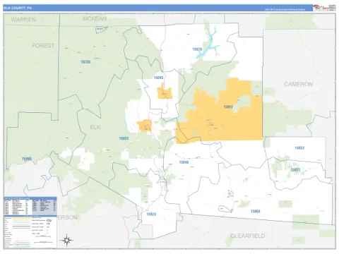 Elk County, PA map