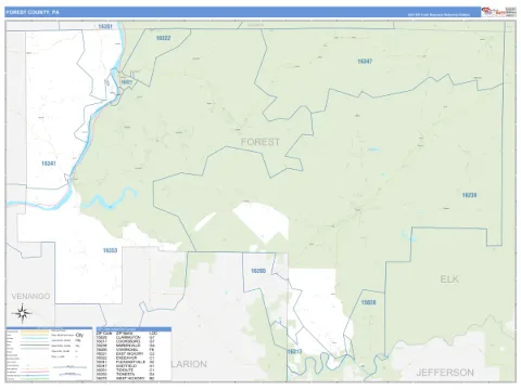 Forest County, PA map