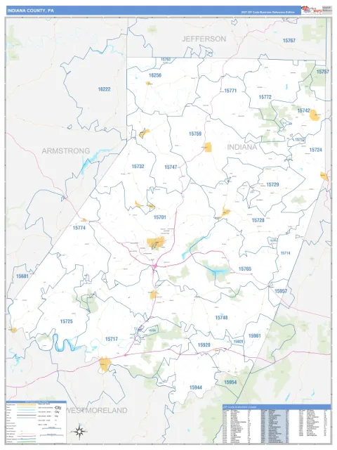 Indiana County, PA map