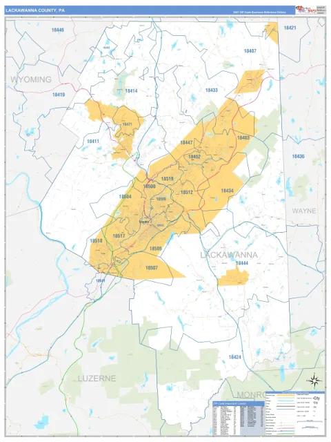 Lackawanna County, PA map