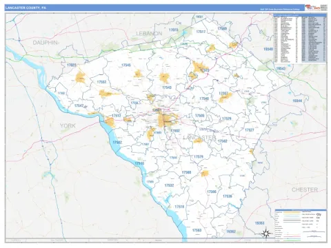 Lancaster County, PA map