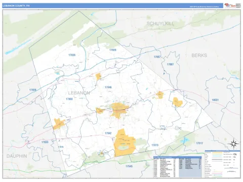 Lebanon County, PA map